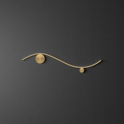 Copper Silicone Line Wave Circle LED Wall Sconce Lamp