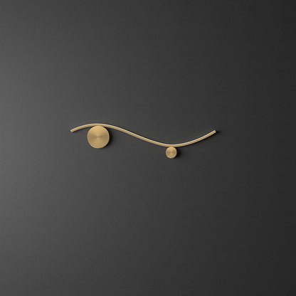 Copper Silicone Line Wave Circle LED Wall Sconce Lamp