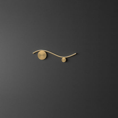 Copper Silicone Line Wave Circle LED Wall Sconce Lamp