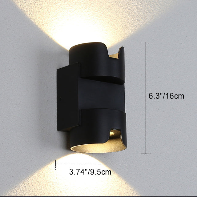 Simplicity Aluminium Glass Cylinder LED Wall Sconce Lamp