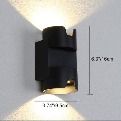Simplicity Aluminium Glass Cylinder LED Wall Sconce Lamp