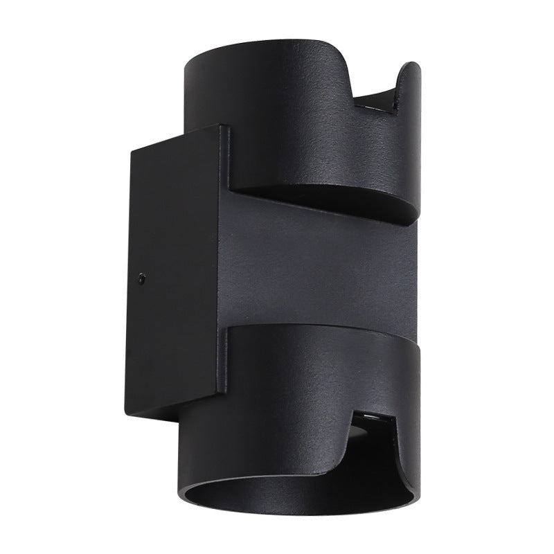 Simplicity Aluminium Glass Cylinder LED Wall Sconce Lamp