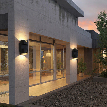 Simplicity Aluminium Glass Cylinder LED Wall Sconce Lamp
