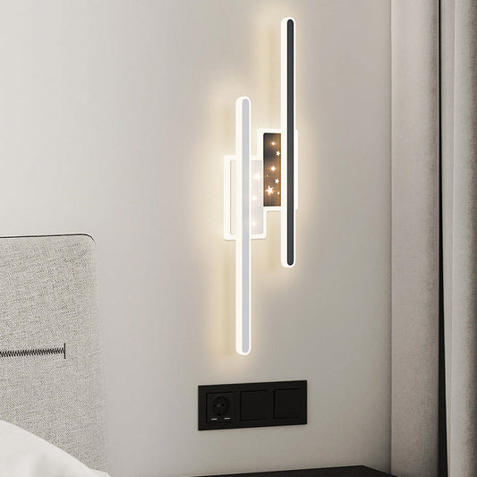 Metal Acrylic Strip Star Rectangular LED Wall Sconce Lamp