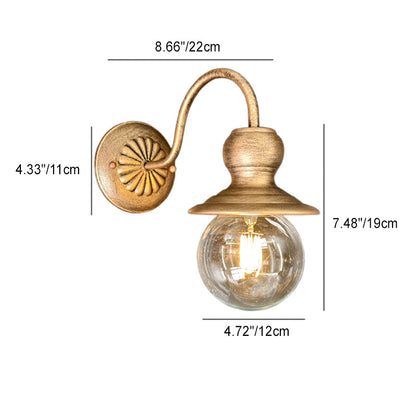 Contemporary Industrial Iron Conic 1-Light Wall Sconce Lamp