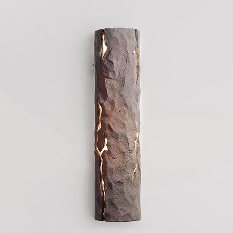 Scandinavian Tree Stump Rock-Like 1-Light Wall Sconce Lamp