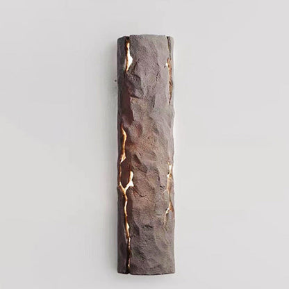 Scandinavian Tree Stump Rock-Like 1-Light Wall Sconce Lamp