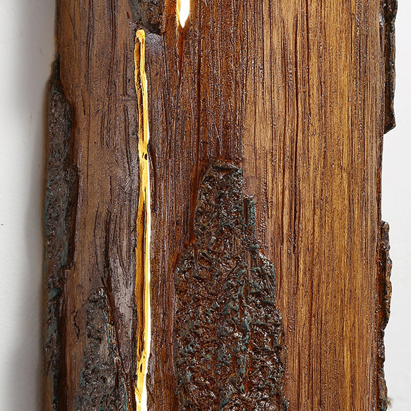 Scandinavian Tree Stump Rock-Like 1-Light Wall Sconce Lamp