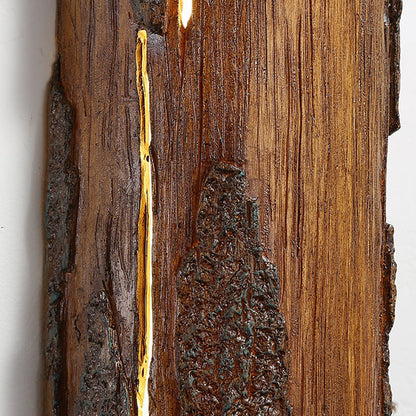 Scandinavian Tree Stump Rock-Like 1-Light Wall Sconce Lamp