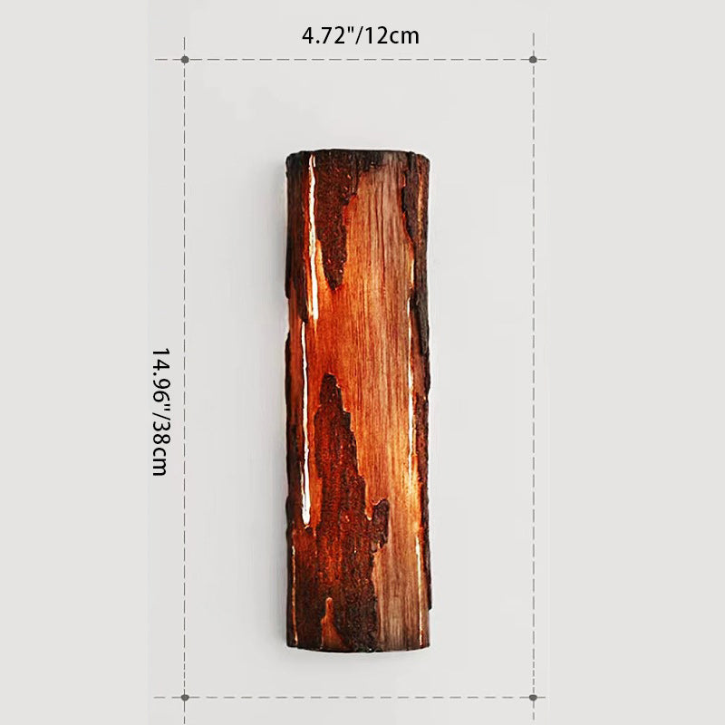 Scandinavian Tree Stump Rock-Like 1-Light Wall Sconce Lamp