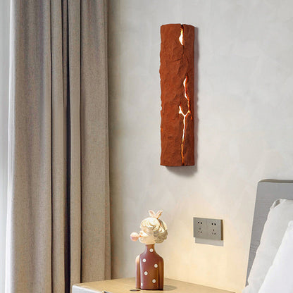 Scandinavian Tree Stump Rock-Like 1-Light Wall Sconce Lamp