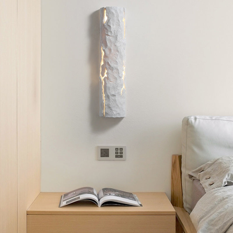 Scandinavian Tree Stump Rock-Like 1-Light Wall Sconce Lamp