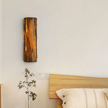Scandinavian Tree Stump Rock-Like 1-Light Wall Sconce Lamp