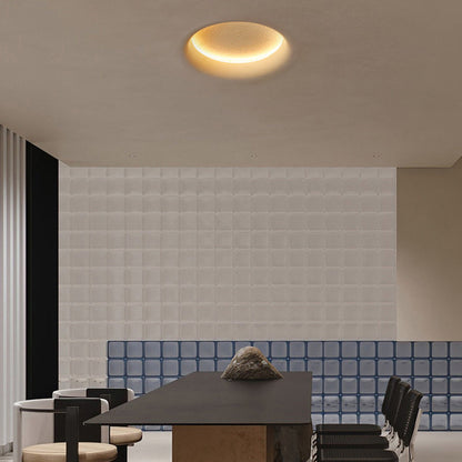 Minimalist Plaster Round Moon Embedded LED Wall Sconce Lamp
