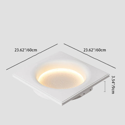 Minimalist Plaster Round Moon Embedded LED Wall Sconce Lamp