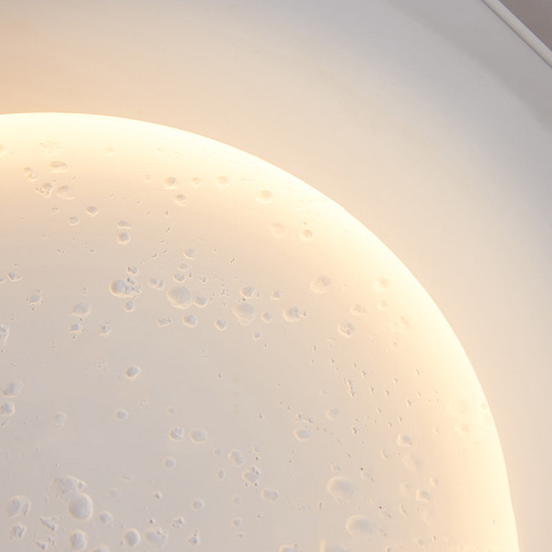 Minimalist Plaster Round Moon Embedded LED Wall Sconce Lamp