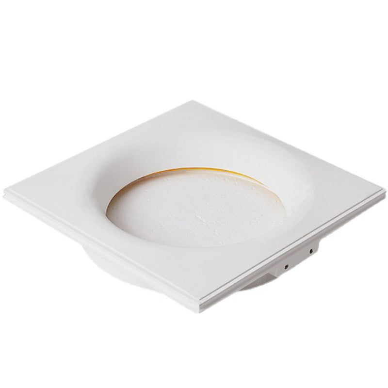 Minimalist Plaster Round Moon Embedded LED Wall Sconce Lamp
