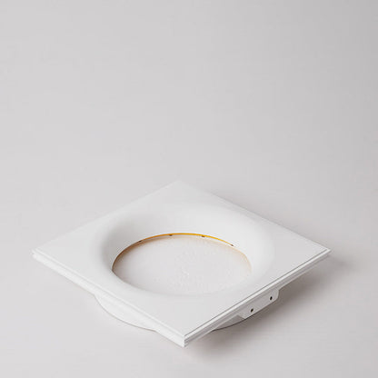 Minimalist Plaster Round Moon Embedded LED Wall Sconce Lamp