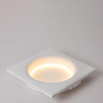 Minimalist Plaster Round Moon Embedded LED Wall Sconce Lamp