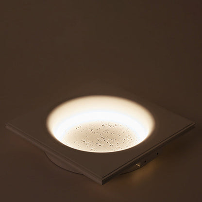 Minimalist Plaster Round Moon Embedded LED Wall Sconce Lamp