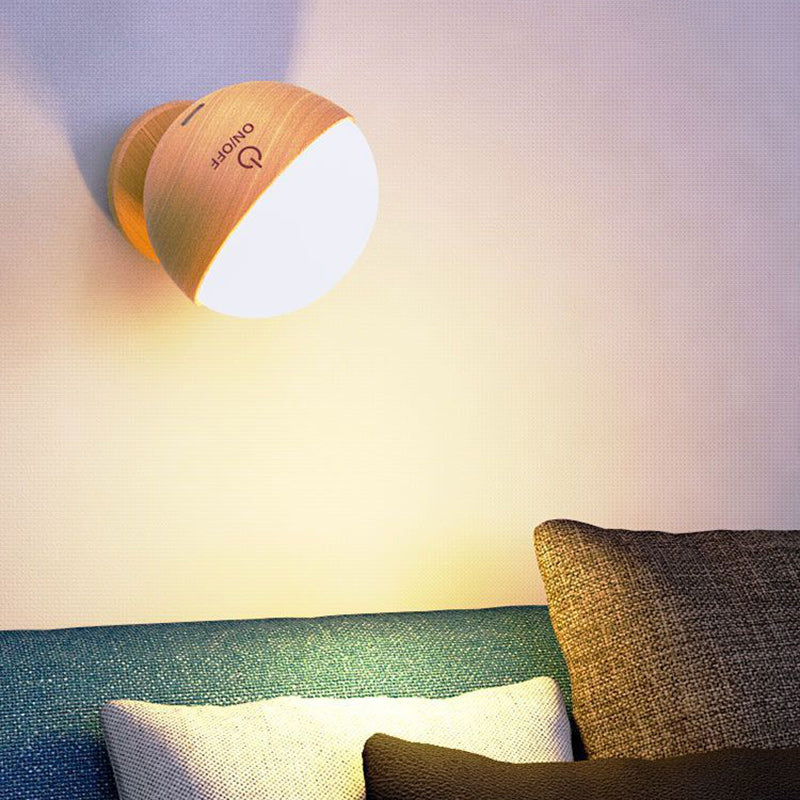 Simplicity Ball Rotatable Rechargeable LED Wall Sconce Lamp