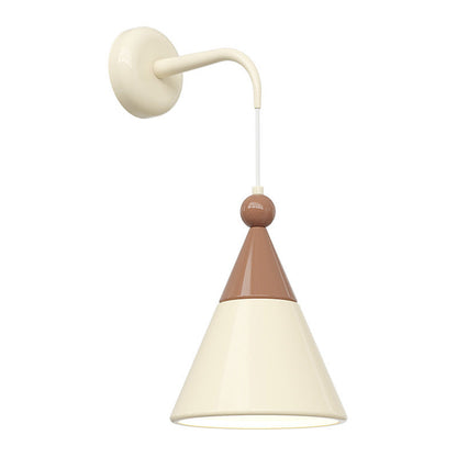Resin Metal Cylinder Conic Ball 1-Light Wall Sconce Lamp