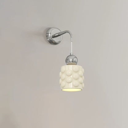 Resin Metal Cylinder Conic Ball 1-Light Wall Sconce Lamp