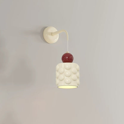 Resin Metal Cylinder Conic Ball 1-Light Wall Sconce Lamp