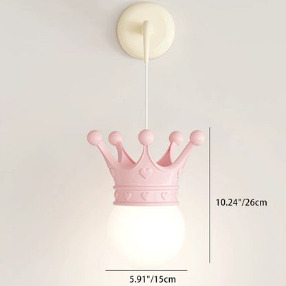 Resin Metal Cylinder Conic Ball 1-Light Wall Sconce Lamp