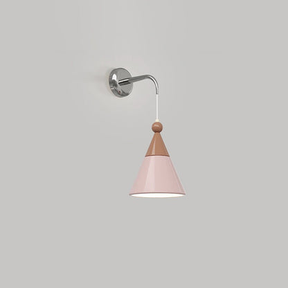 Resin Metal Cylinder Conic Ball 1-Light Wall Sconce Lamp