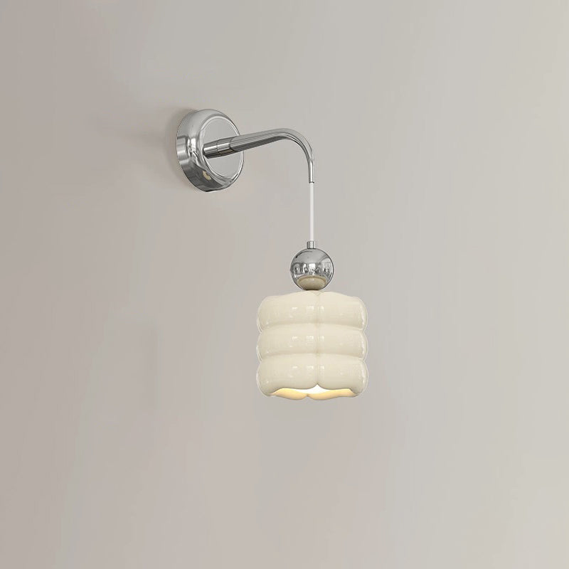 Resin Metal Cylinder Conic Ball 1-Light Wall Sconce Lamp
