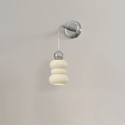 Resin Metal Cylinder Conic Ball 1-Light Wall Sconce Lamp