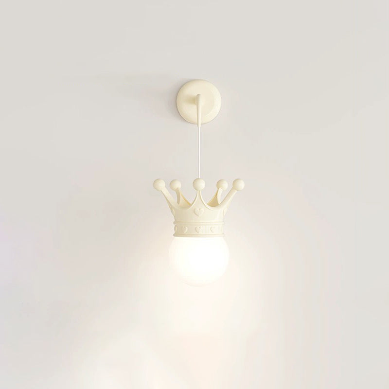 Resin Metal Cylinder Conic Ball 1-Light Wall Sconce Lamp
