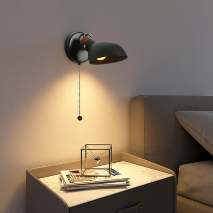 Rotatable Round Pull-wire Switch 1-Light Wall Sconce Lamp