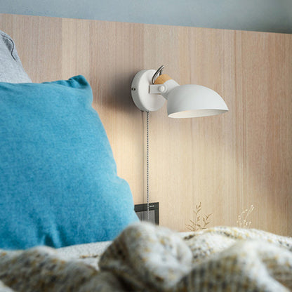 Rotatable Round Pull-wire Switch 1-Light Wall Sconce Lamp
