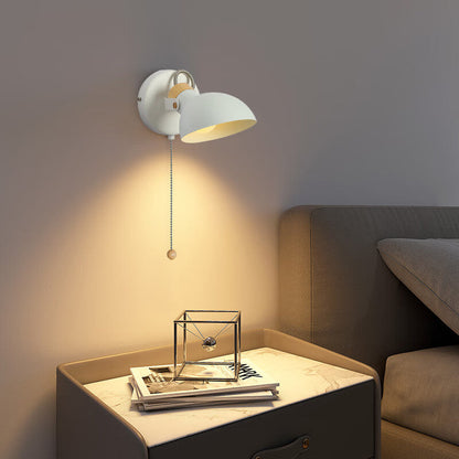 Rotatable Round Pull-wire Switch 1-Light Wall Sconce Lamp