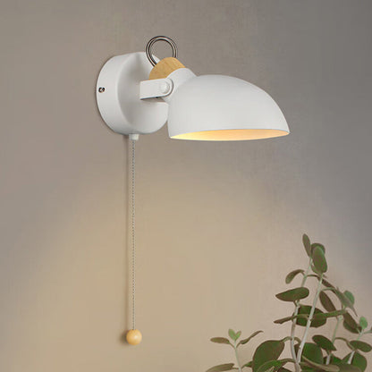 Rotatable Round Pull-wire Switch 1-Light Wall Sconce Lamp
