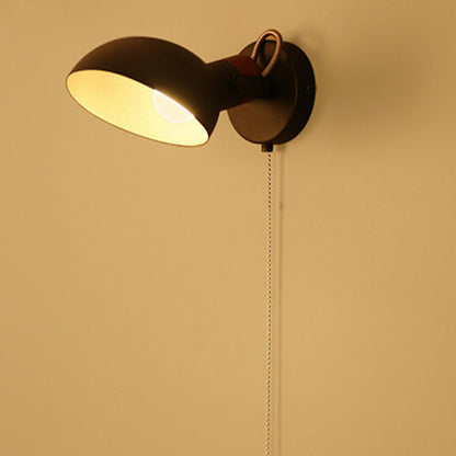 Rotatable Round Pull-wire Switch 1-Light Wall Sconce Lamp