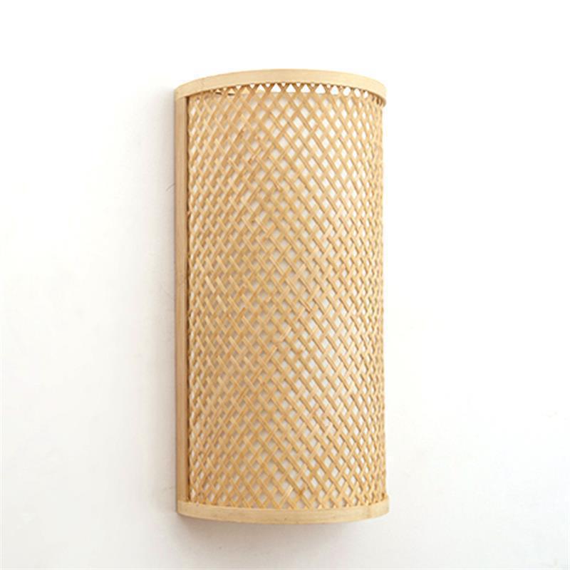 Japanese Semicircle Cylinder 2-Light Wall Sconce Lamp