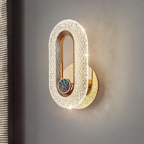 Luxury Aluminum Acrylic Elliptical LED Wall Sconce Lamp