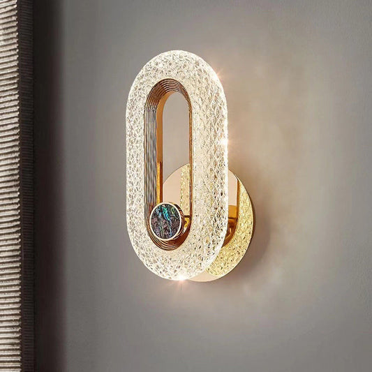 Luxury Aluminum Acrylic Elliptical LED Wall Sconce Lamp