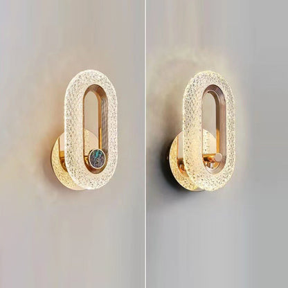 Luxury Aluminum Acrylic Elliptical LED Wall Sconce Lamp
