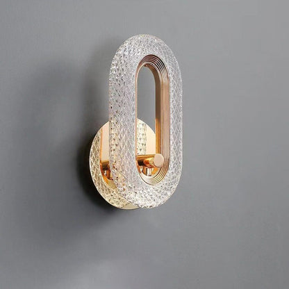 Luxury Aluminum Acrylic Elliptical LED Wall Sconce Lamp