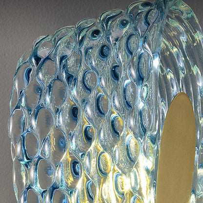 Luxury Copper Glass Flake Floral 2/3 Light Wall Sconce Lamp