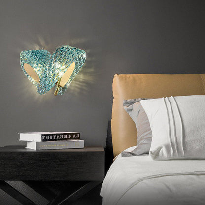 Luxury Copper Glass Flake Floral 2/3 Light Wall Sconce Lamp