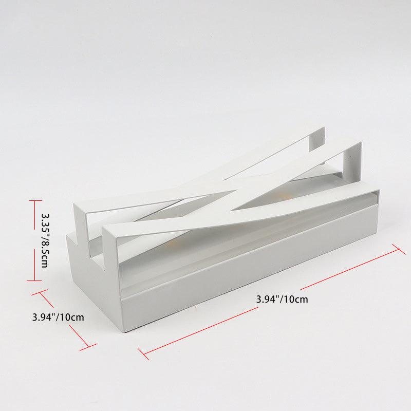 Creative Iron Rectangular Up And Down LED Wall Sconce Lamp