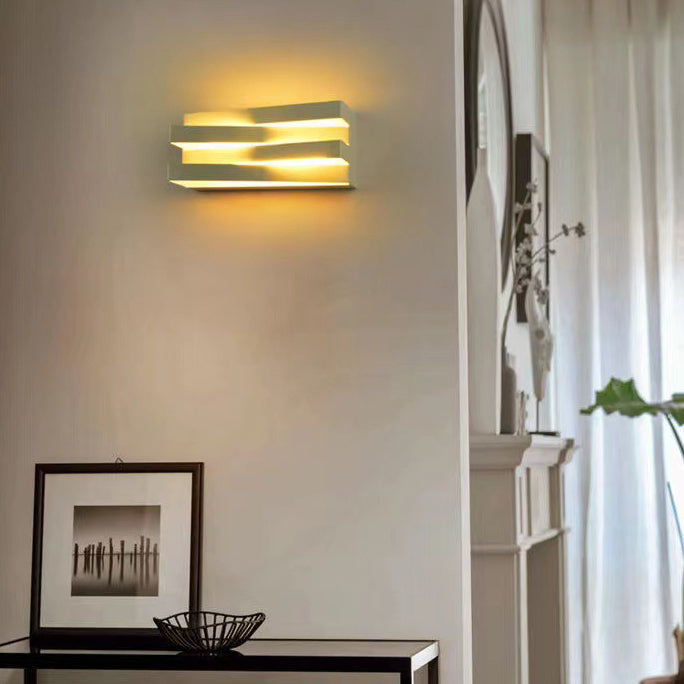 Creative Iron Rectangular Up And Down LED Wall Sconce Lamp