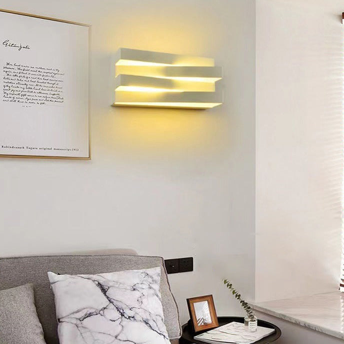 Creative Iron Rectangular Up And Down LED Wall Sconce Lamp