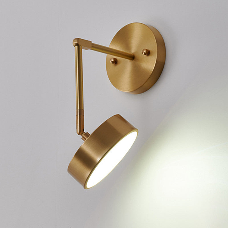 Mid-century Acrylic Round Rotatable LED Wall Sconce Lamp