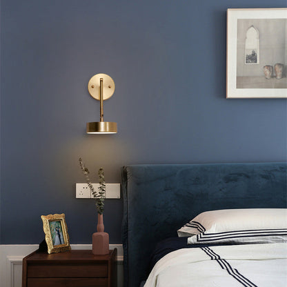 Mid-century Acrylic Round Rotatable LED Wall Sconce Lamp
